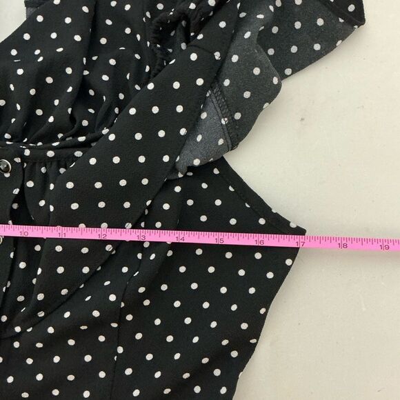 Gypsies and Moondust Off the shoulder button up polka dot dress size M - Picture 5 of 10